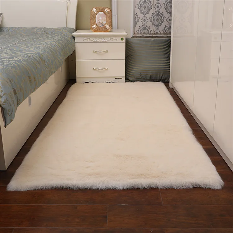 PET FRIENDLY Shaggy Area Faux animal fur Sheepskin rug and carpet with indoor home