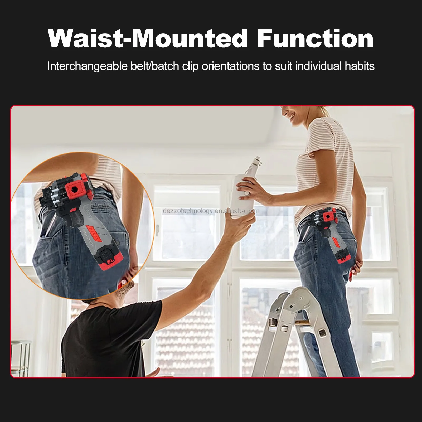 16.8V Brushless Power Screwdriver + Hammer 45Nm 1600RPM Lithium Screwdriver Tool Kit Electric Screw Driver for Wood 2 Batteries