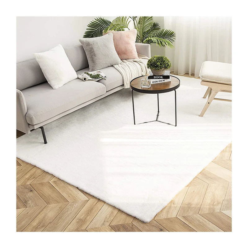 Super soft round carpet Fluffy shaggy Faux fur rugs carpet manufacture with skin friends tapate carpet for living room