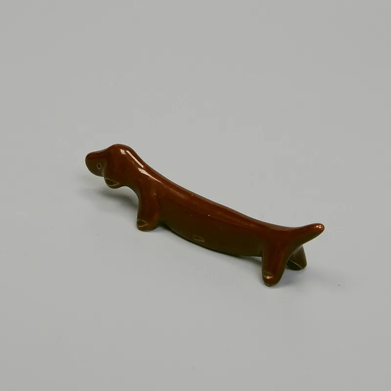 Cute Ceramic Dachshund Dog Chopsticks Holder Dachshund Dog Dinner Spoon Holder Knife and Fork Holder