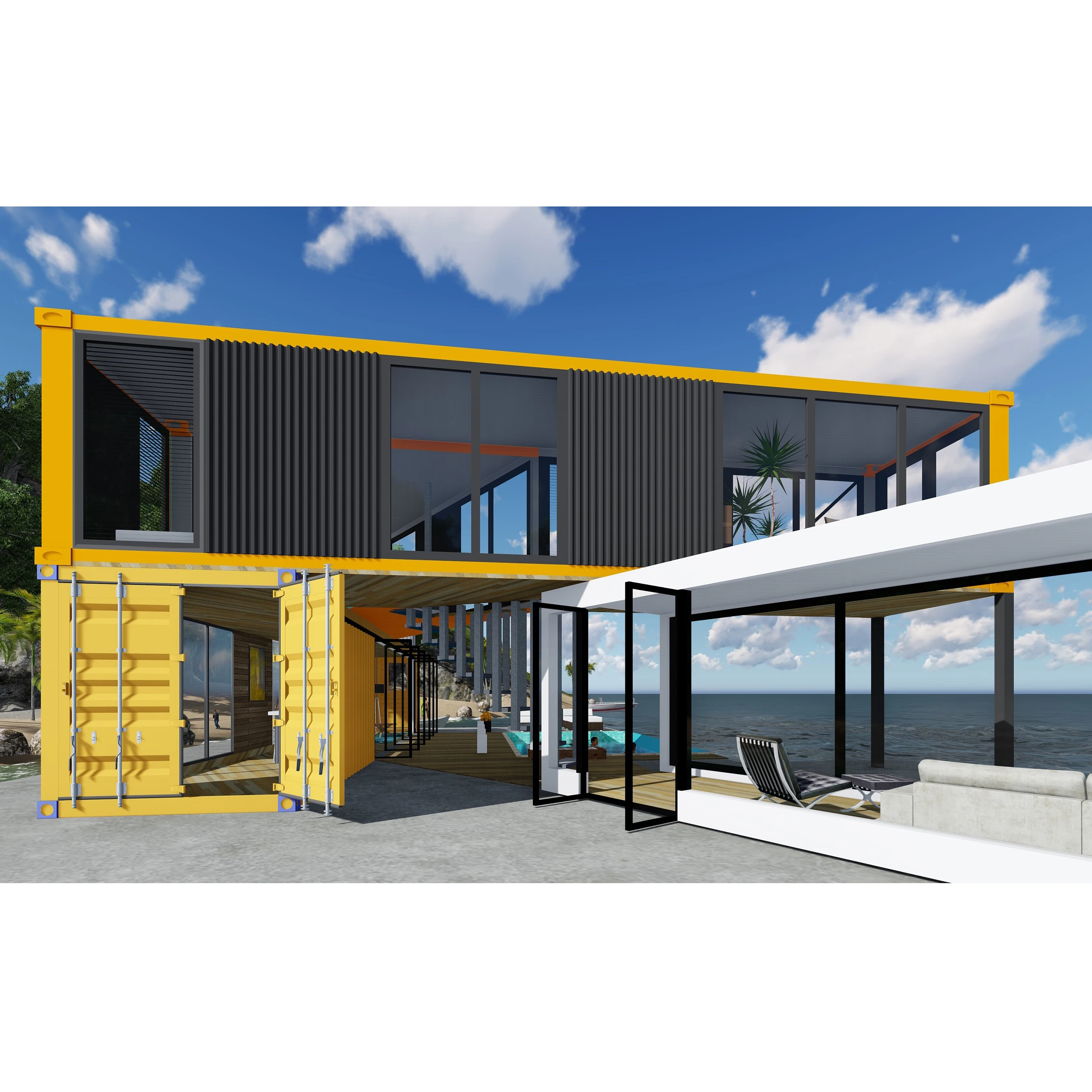 20ft 40ft Prefab Expandable Container Houses Prefabricated Foldable Expanding Container Homes Portable Tiny House 2 3 5 Bedroom