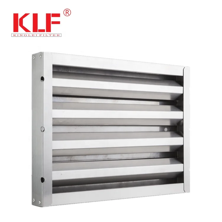 Baffle grease filter low pressure drop high efficiency Baffle filter for Commercial Cook Hood