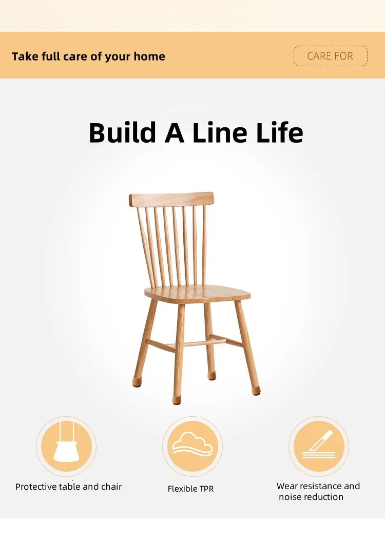 Silicone Chair Leg Floor Protectors Square Furniture Glides Feet with Felt Pads Rubber Chair Protection Cover