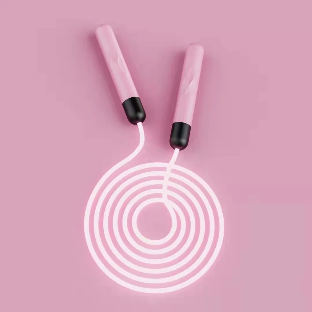 Smart Lose weighted LED jump rope skipping jump ropes for fitness PVC fiber optic luminous skipping rope