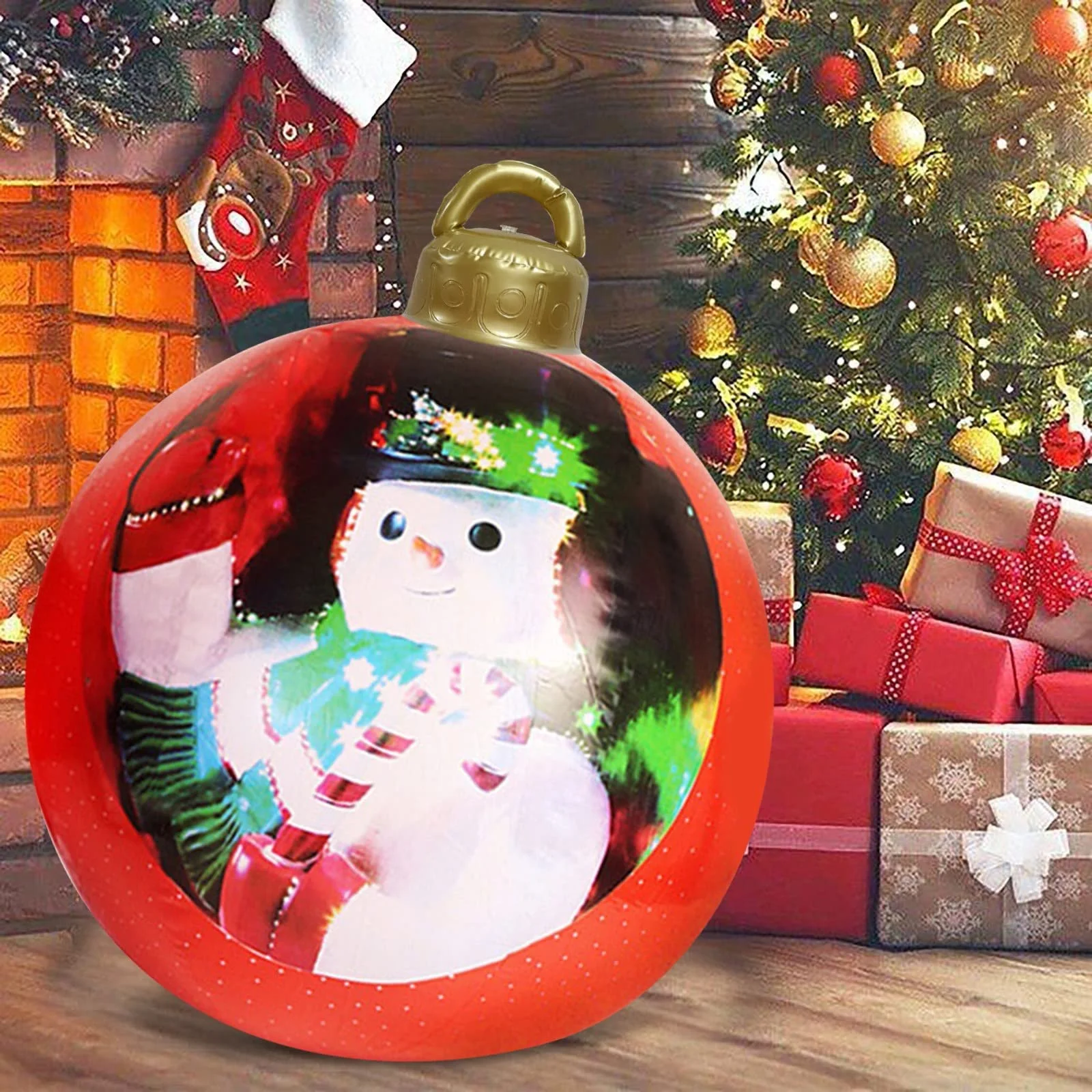 New style Oversize Outdoor Merry Christmas Ornaments PVC Inflatable Christmas Ball