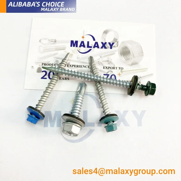 MALAXY Hot Sale Hex Head Roofing Screws Taiwan Quality C1022a Slef-drilling Screw Din7504k Hex Head Self Drilling Screws