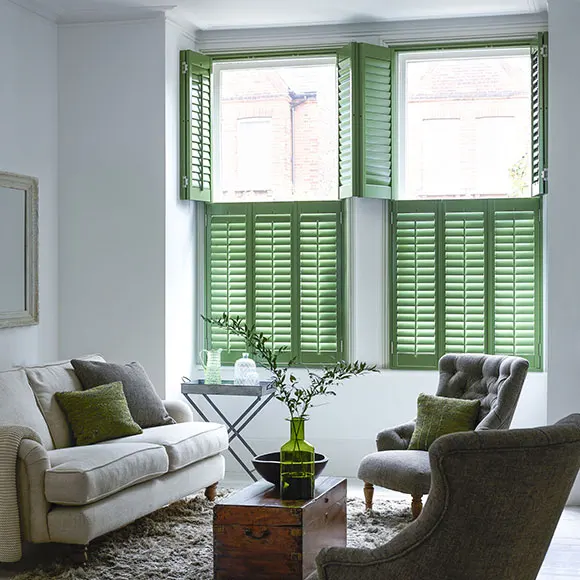 
Outdoor Window High Quality PVC Tier on Tier Plantation Shutters 
