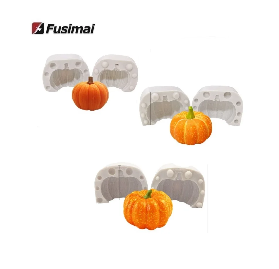 Halloween Mini Squash Candy Chocolate Mould Fondant Cake Cupcake Decoration 3D Large Pumpkin Silicone Candle Molds