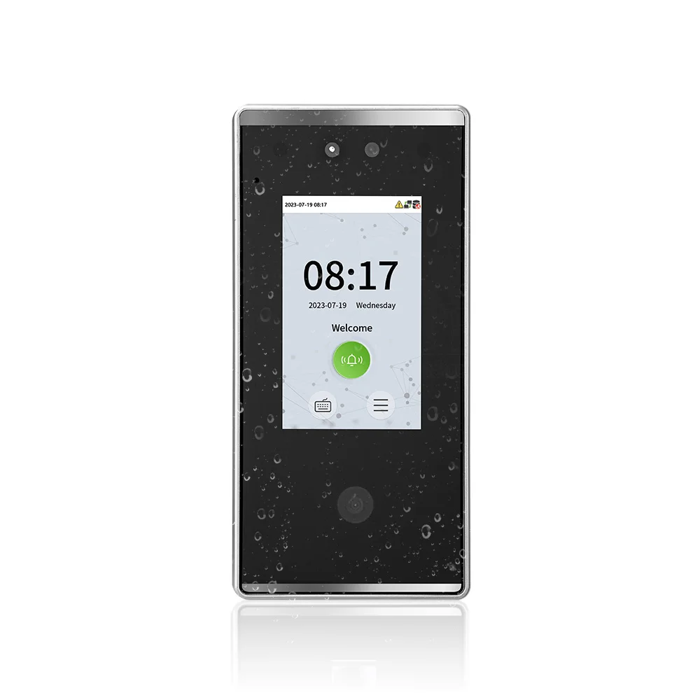 IP65 Waterproof and Dustproof Facial Recognition Proximity Card Time Attendance Access Control System WIth QR Code Scanner