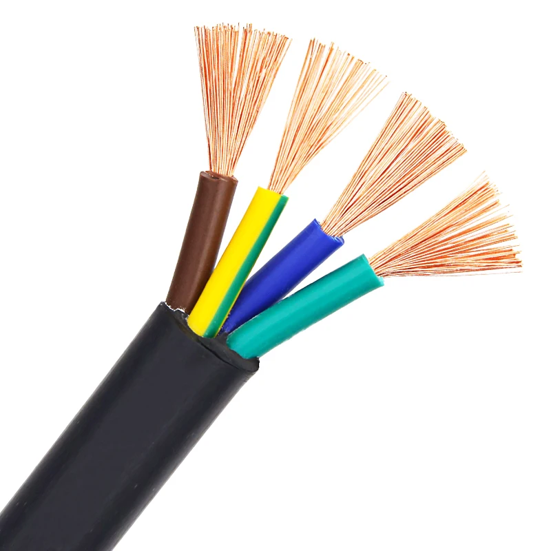 Dongguan Guangying Copper RVV 4 Core 6mm Flexible Power Cable / RVV 4x0.75mm2 Cable