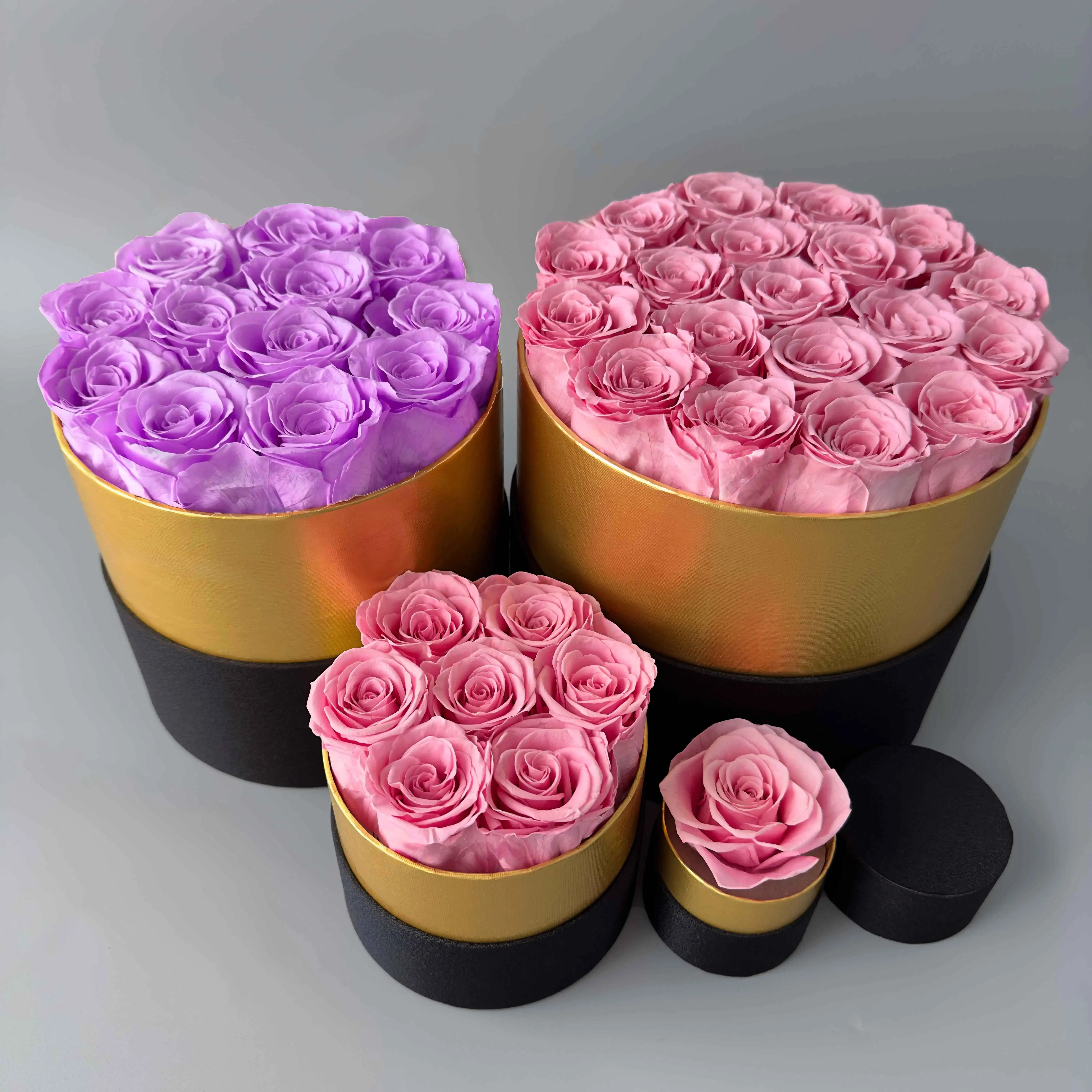 Wholesale preserved roses box stabilized roses venus and flower preserved flower gift bulk infinity flower for Festival