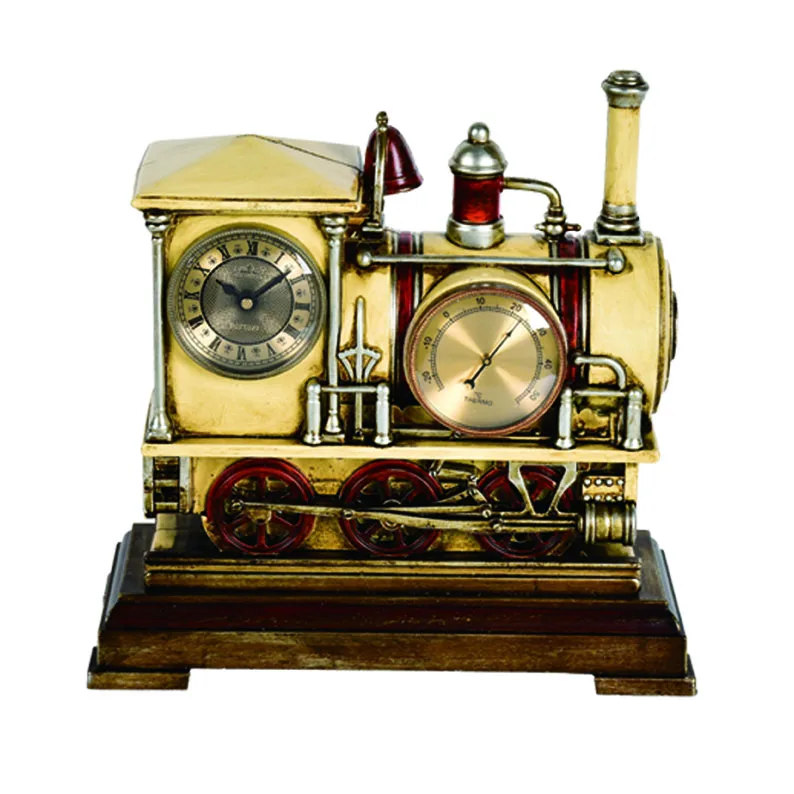 Luxury train shaped thermometer clock 948
