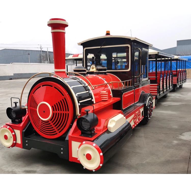 Theme Amusement Park Manufacturer Sightseeing Trackless Tourist Passenger Train For Sale