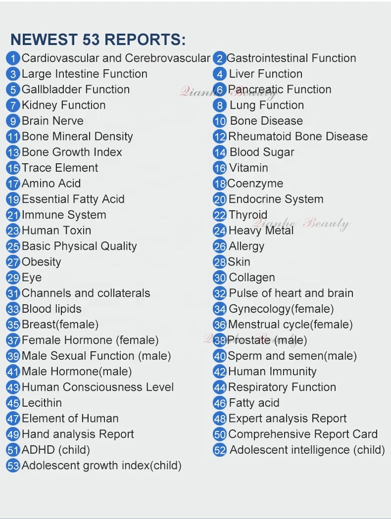 Hot physical health analyzer full body scanning quantum resonance magnetic analyzer with treatment