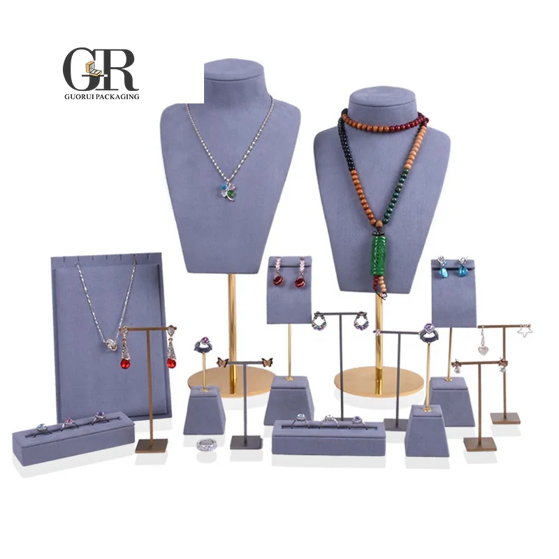 Guorui можно украсить ювелирными изделиями магазин дисплей опора из цельного дерева ювелирных изделий демонстрационные стенды-стеллажи для выставки счетчик