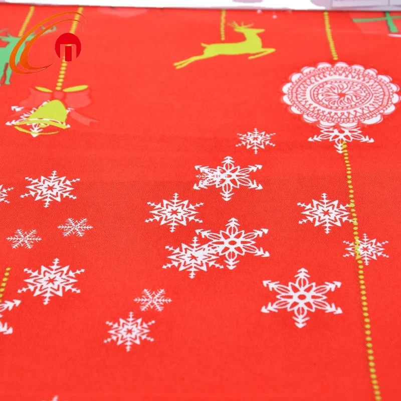 Чуннуо текстильная 100% полиэфирная тканая ткань мини-матовая с рождественским узором для стола Colth