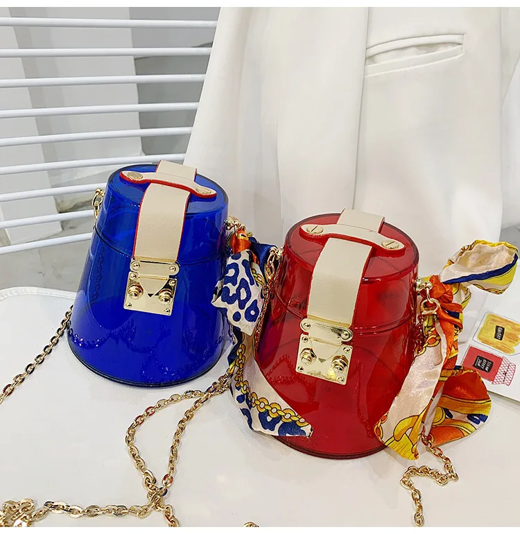 
newest fashion pvc crylic rhinestone handbags crystal purses for women 