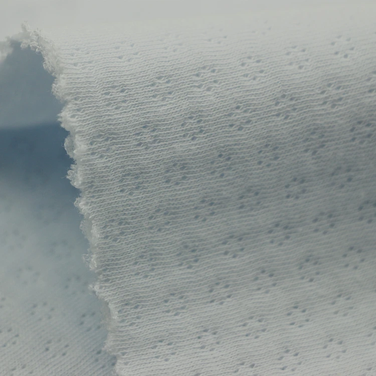 Jacquard 3D Snowflake Fabric Knit Weft Atmosphere CVC Air Layer Six Spot Jacquard Scuba Quilt Fabric for Baby Clothes Face Mask