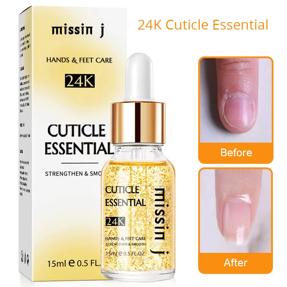 Private Label 24K Gold Foil Flakes Cuticle Revitalizer Nutrilon Oil Custom Logo Nail Growth Nails Essential Cuticle Oil With Box