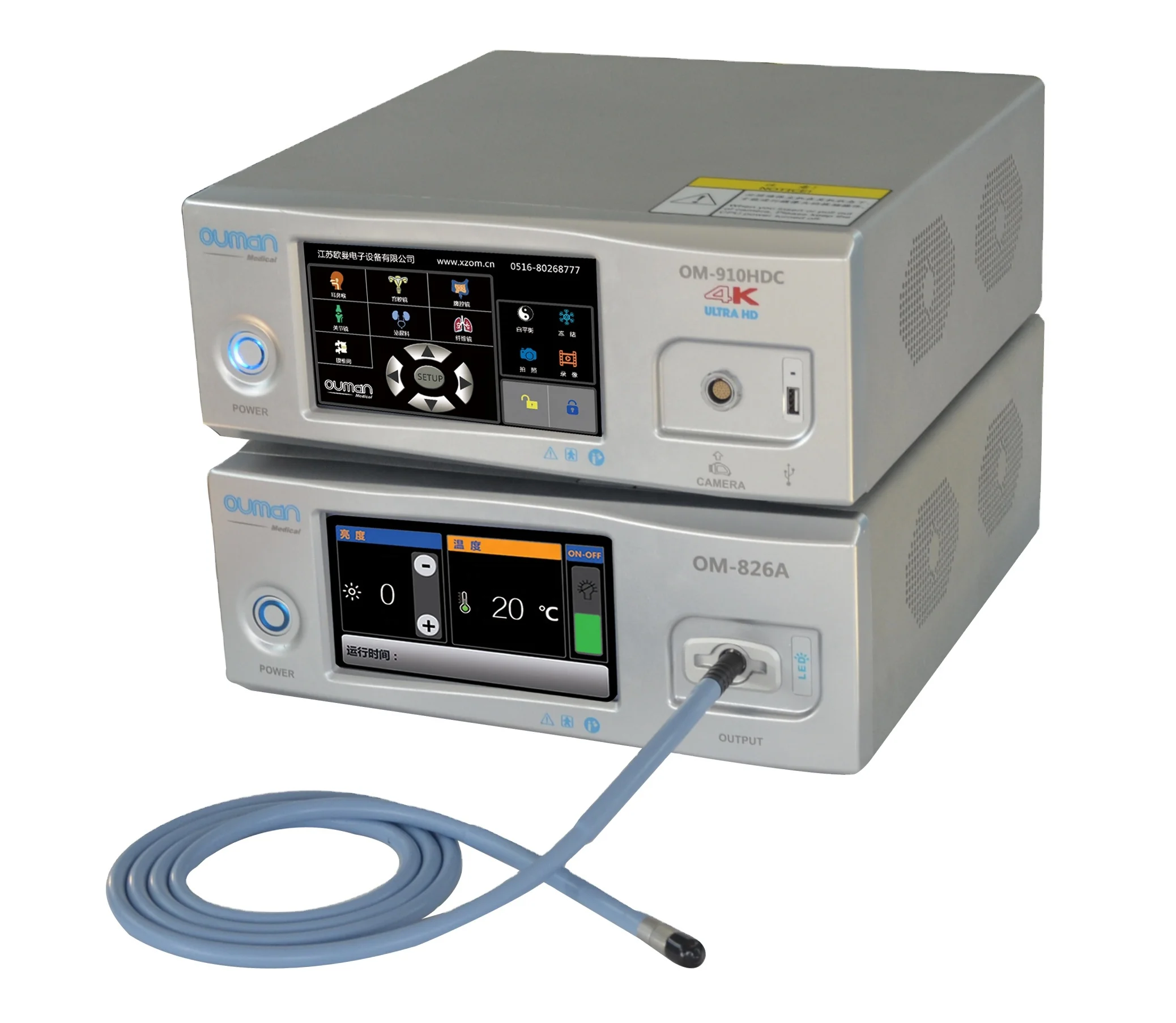 New design 4k medical UHD endoscope camera for laparoscopy with medical grade 4k lcd monitor