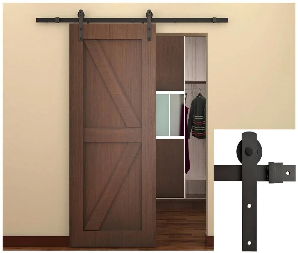 Rail Hanging Single Kit Sliding Barn Door Hardware