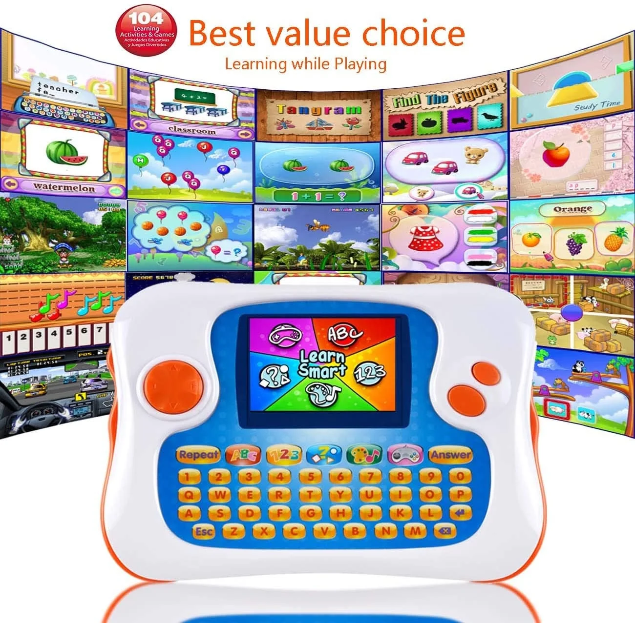 16 Bit Education Learning Pad With 104 Activities 2.7 inch Learning Machine