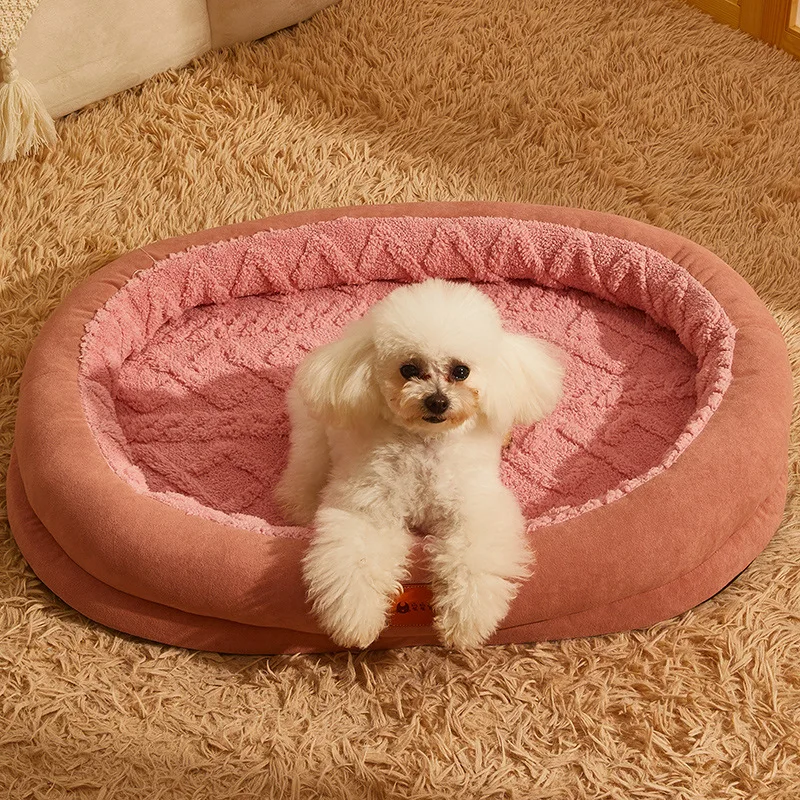 Luxury Soft Calming Donut Dog Bed Dropshipping Washable large Dog Sofa Cat Round Pet Beds Pet Beds & Accessories