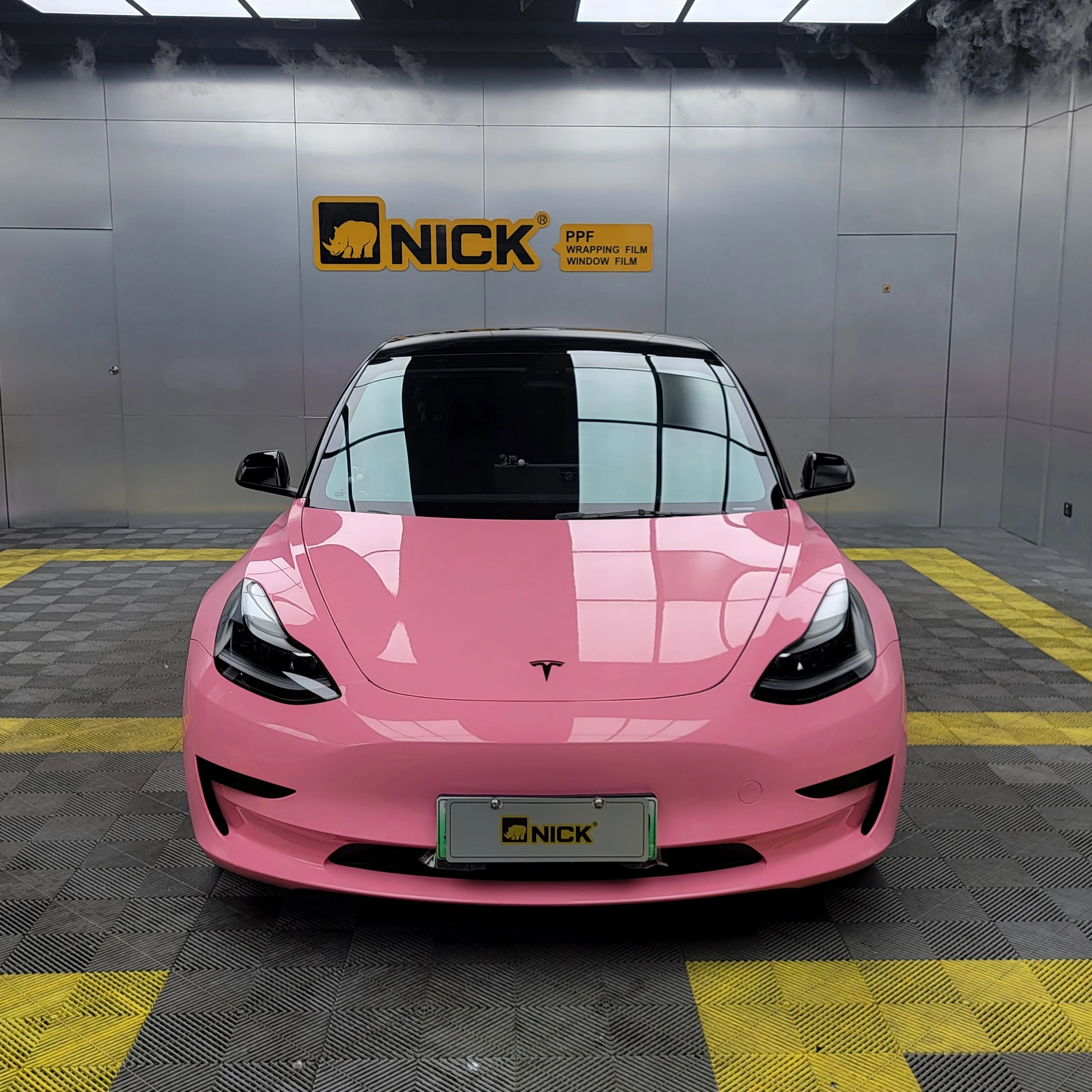 Оптовая продажа, суперъяркая виниловая пудра для питомцев, виниловая блестящая Яркая розовая пленка для кузова автомобиля, Виниловая пленка для стайлинга автомобиля