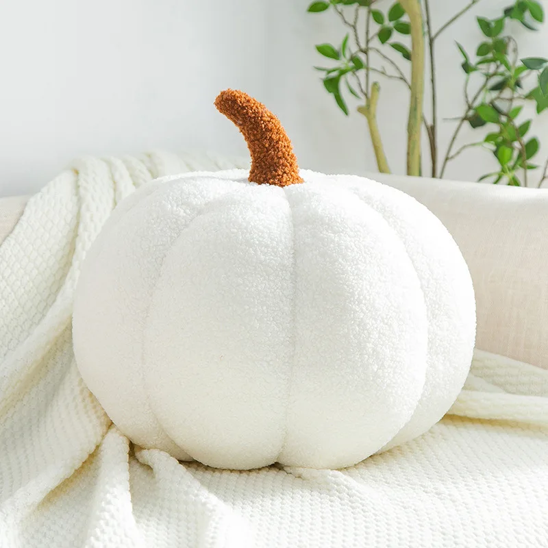 Super Soft Sherpa Decorative Cute 3D Shaped Cushion Teddy Fleece Pumpkin Throw Pillows Halloween pillows