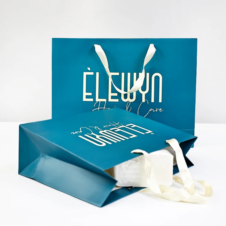 custom gold brand logo hijab paper gift packaging shopping retails bags for scarves shoes