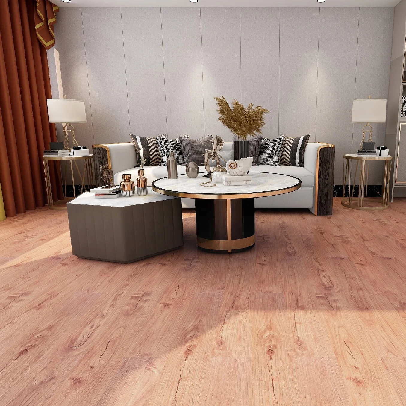 Direct Supplier Hot Selling SPC Click Tiles SPC 4mm 5mm Plastic Floor Interior Decoration For Living Room