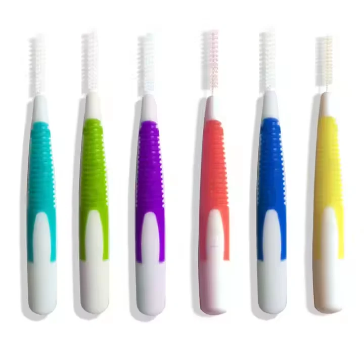 OEM L-shape disposable interdental brush cepillo dental de ortodoncia interdental deep cleaning