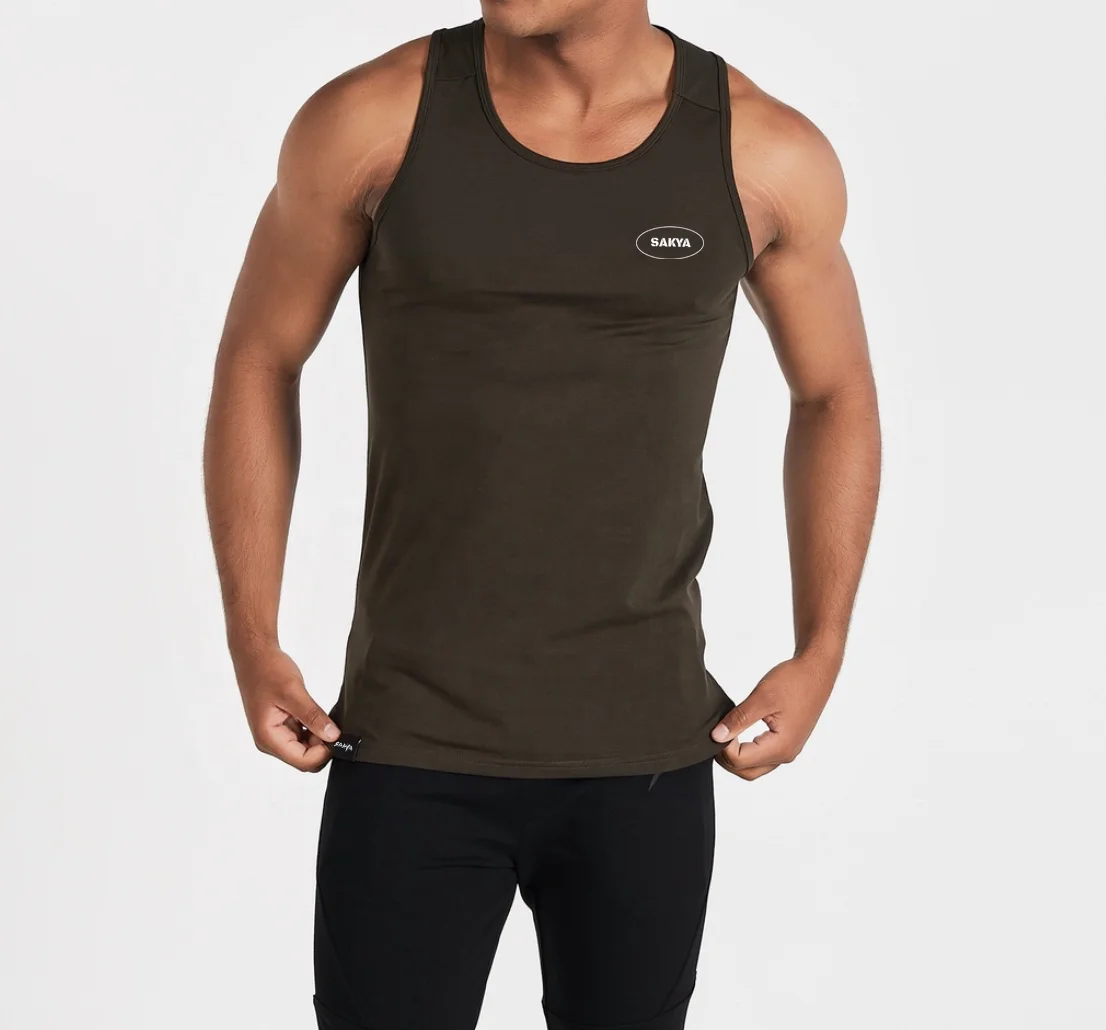 Wholesale Custom logo Cotton Moisture Wicking Muscle Athletic Shirts Sleeveless Fitness Wear Workout Men Gym Tank Top For Men