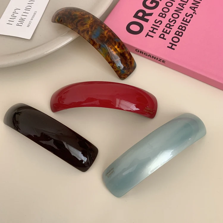 Fashion personality color acetic acid back head spring clip South Korea acrylic hair clip headwear wholesale