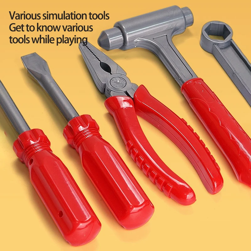 SL 4pcs Kids Firefighter Pretend Play Fireman Rescue Tools Educational Rrole Play Plastic Toy With Accessories