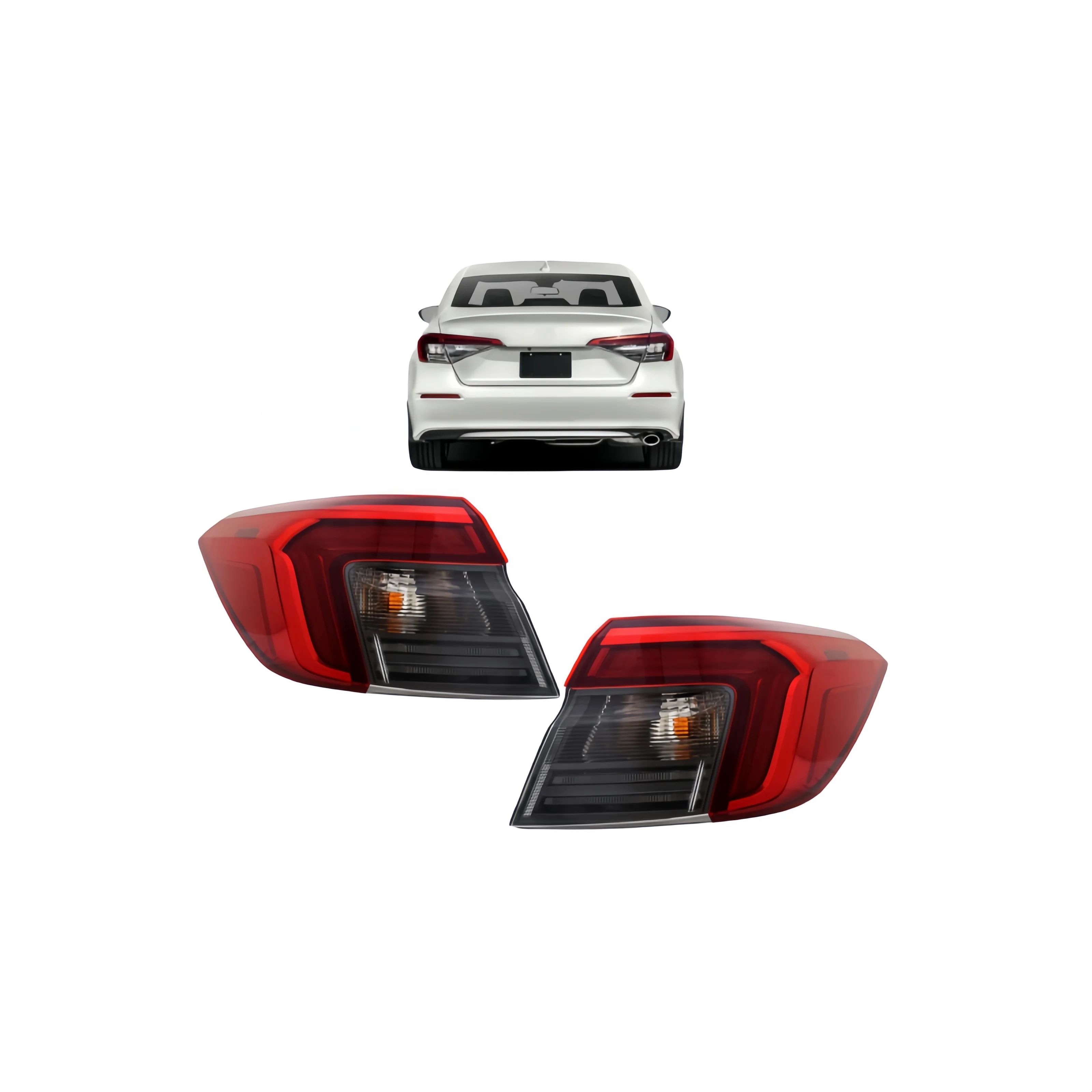 LED Taillight Taillamp Set Body Kit replacement for Honda Civic 4Door SEDAN 2021 2022 2023 2024 4PCS