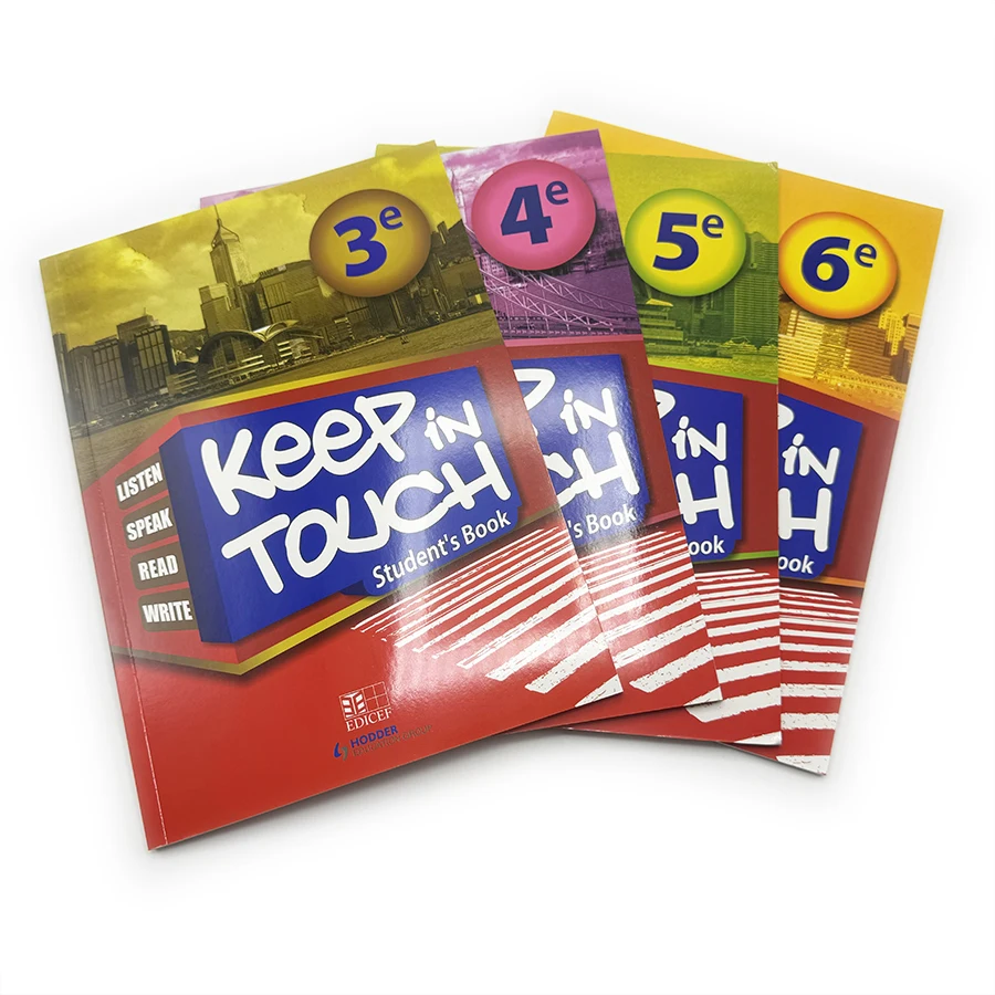 Custom School Textbook Printing Kids Educational Books Softcover English French Textbooks For Students