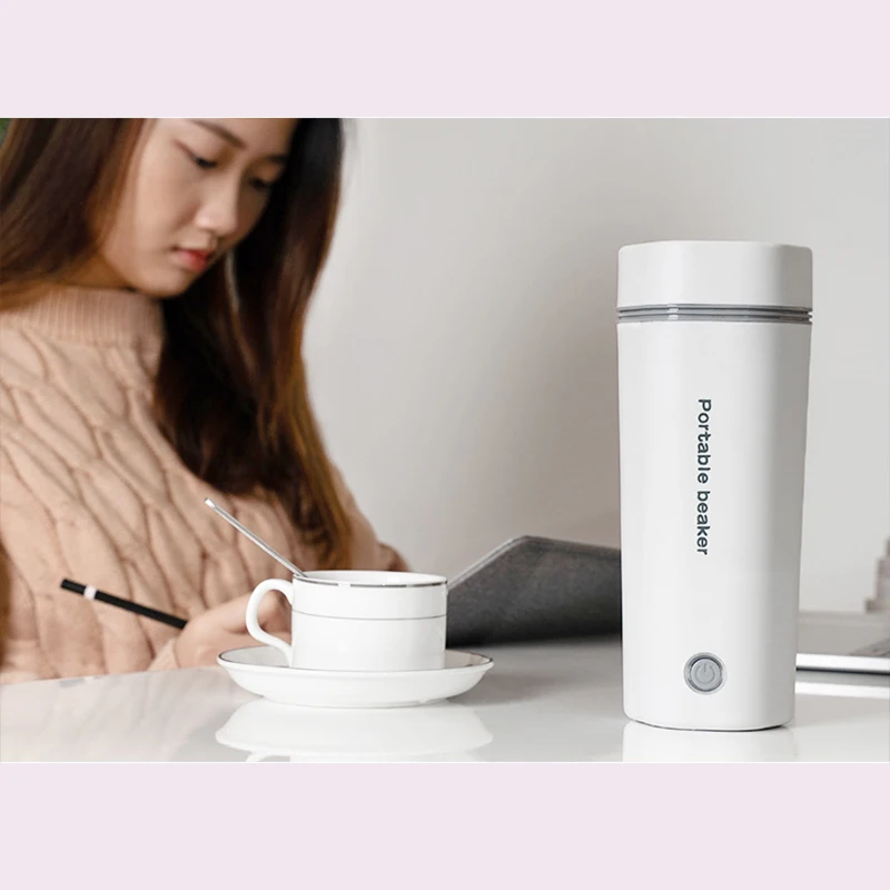 Mini Electric Kettle Cup with Battery Manufacturer 12V Car Portable Water Travel 450ML Mechanical OEM Stainless Steel 300 450
