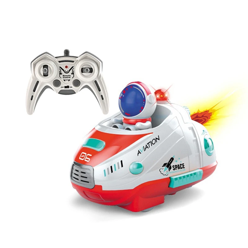 Wholesale 360 degree rotating 2.4g light music rc space bumper stunt drift cars racing remote control car for kids toys