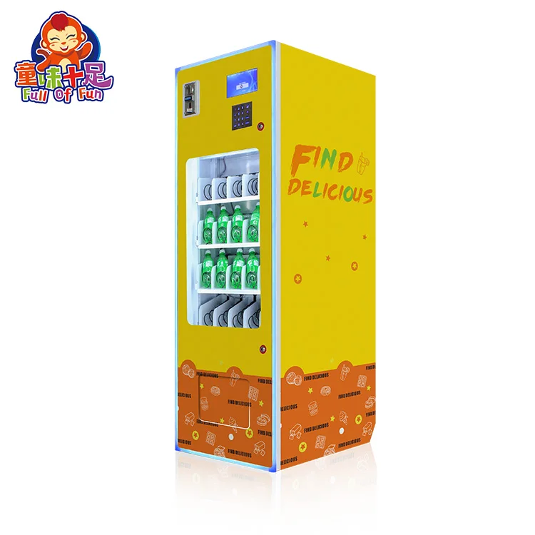 24 Hours Online Self Service bubble tea and coffee vending machine for sale