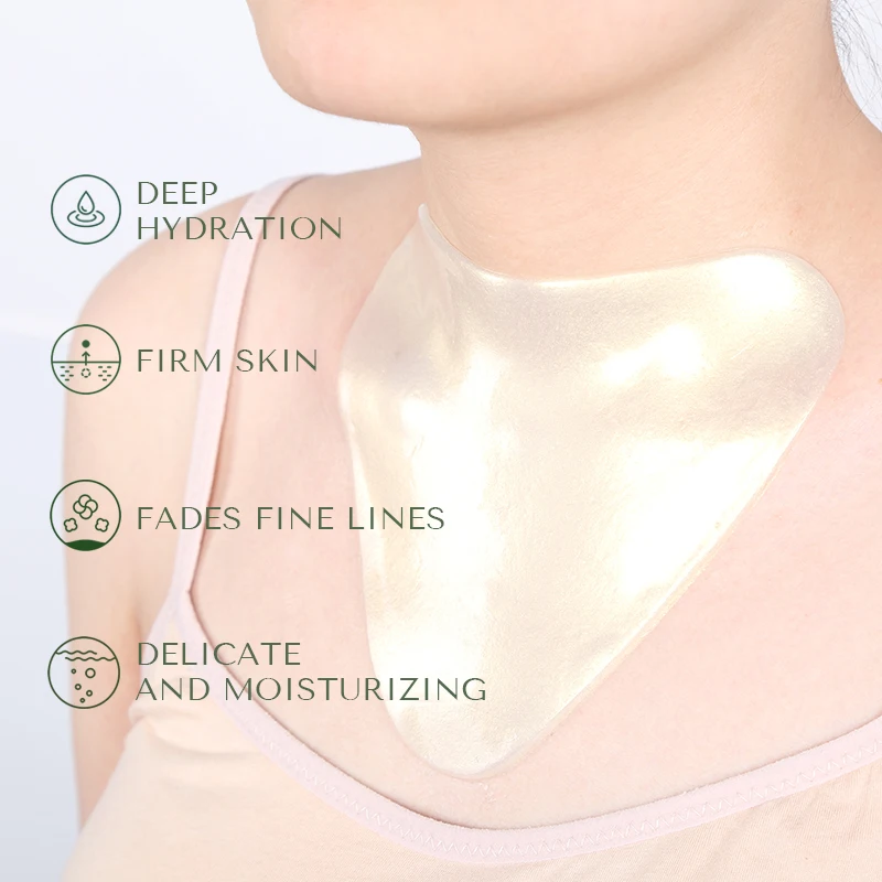 OEM Diamond Moisturizing Anti-wrinkle Adhesive Hydrating Decollete Pad Crystal Breast Mask Chest Pad