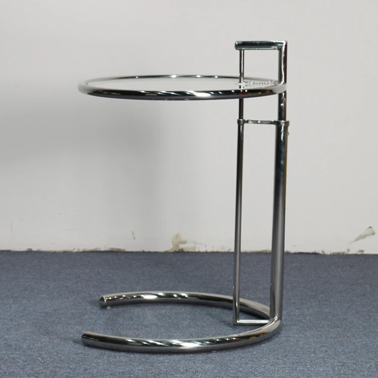  Круглый стол из закаленного стекла с регулируемой высотой Eileen Gray боковые столы для кофе домашняя