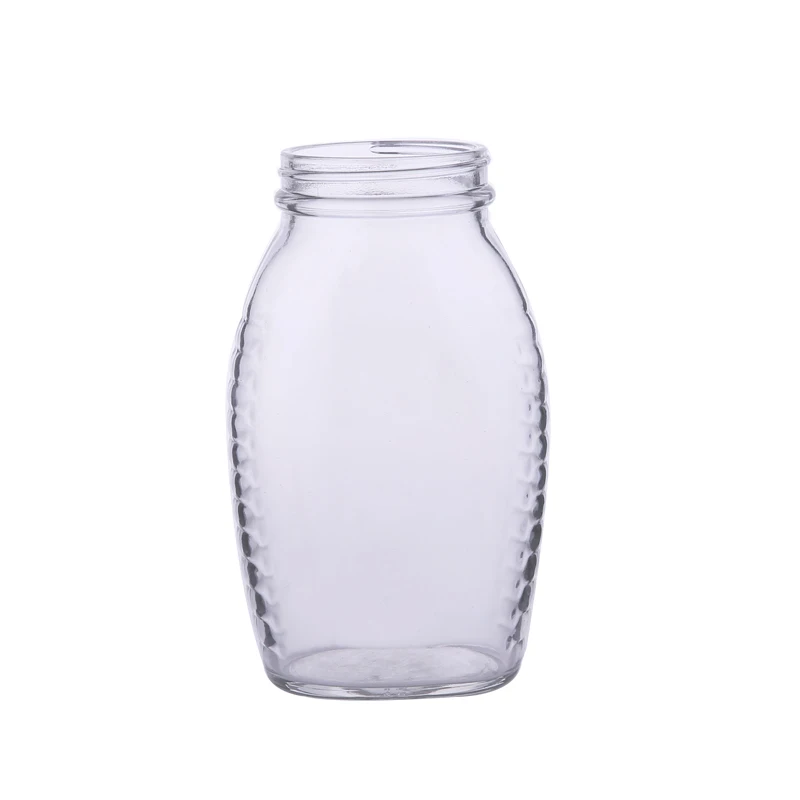 330ml high quality classic honey glass container wide mouth clear queenline glass jar for honey