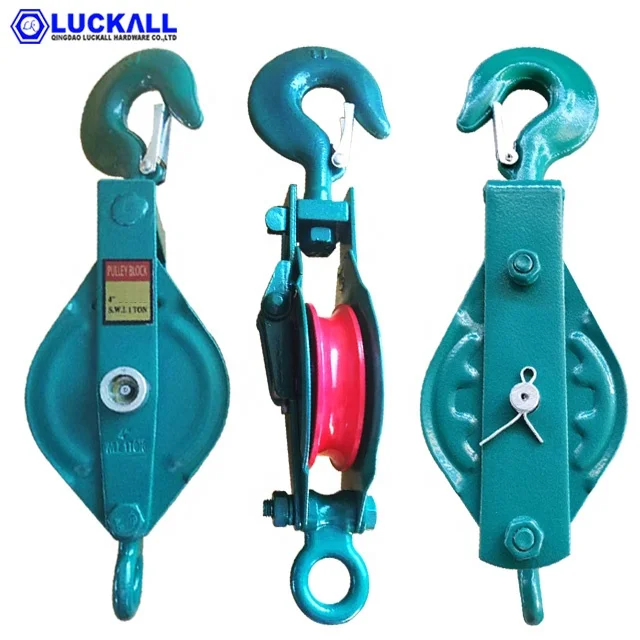 Окрашенный стальной трос блок шкива оборудование для такелажа