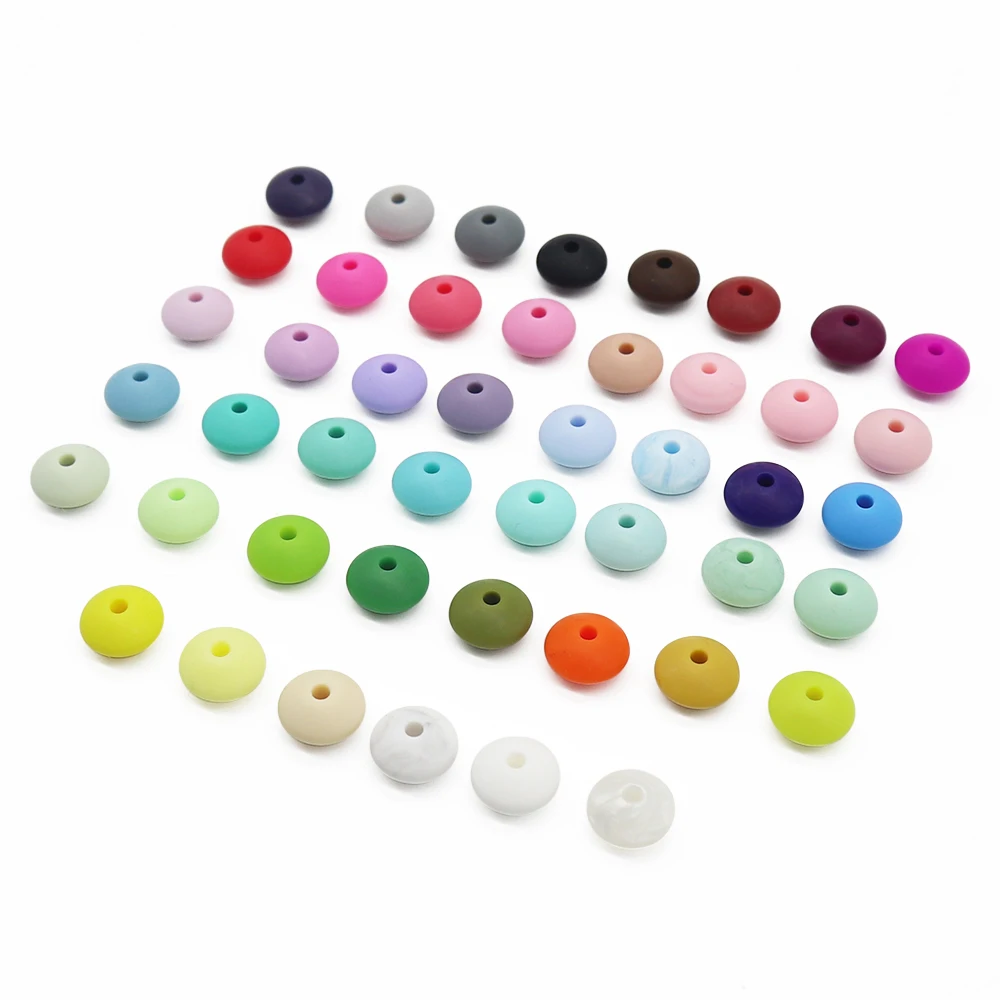 
Food Grade Silicone Teething Beads Baby Chew Abacus Lentil Beads Wholesale  (62354296890)