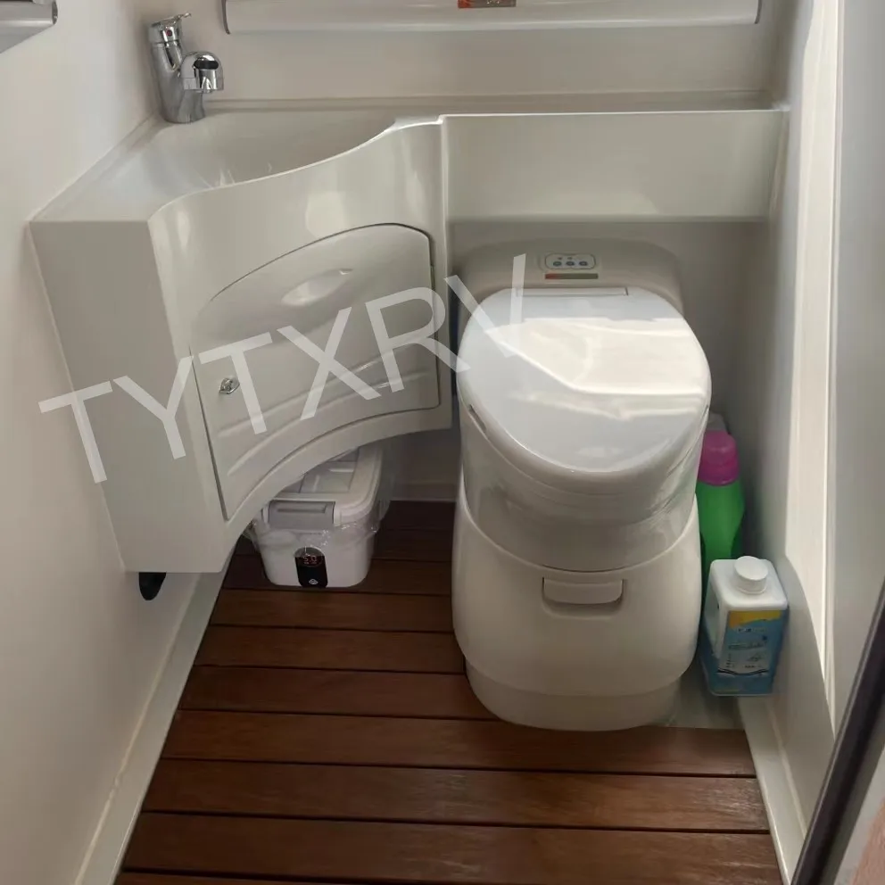 TYTXRV RV Accessories Motorhome DC12V  300W Electric Crushing Flushing RV Caravan Toilet Cassette Toilet for Caravan