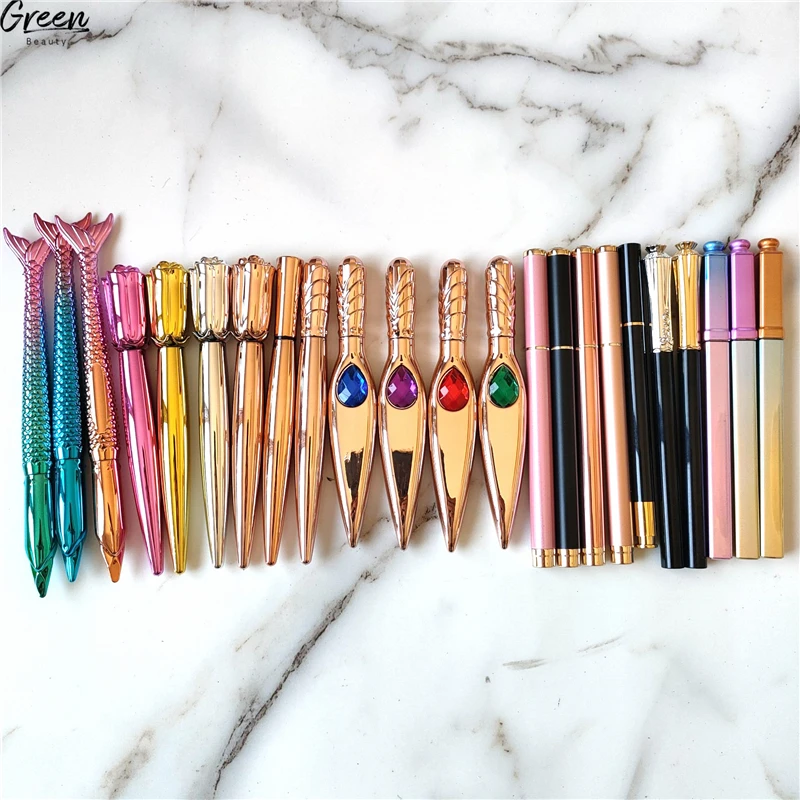 newest private label magic black waterproof liquid rose gold eyeliner lash glue eyelashes pen for strip eyelashes