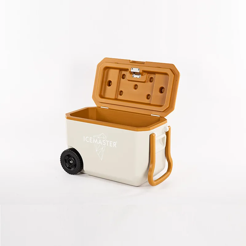 Plastic Ice Box PU Insulated Ice Cooling Ice Chest Cooler Box For Outdoor Camping