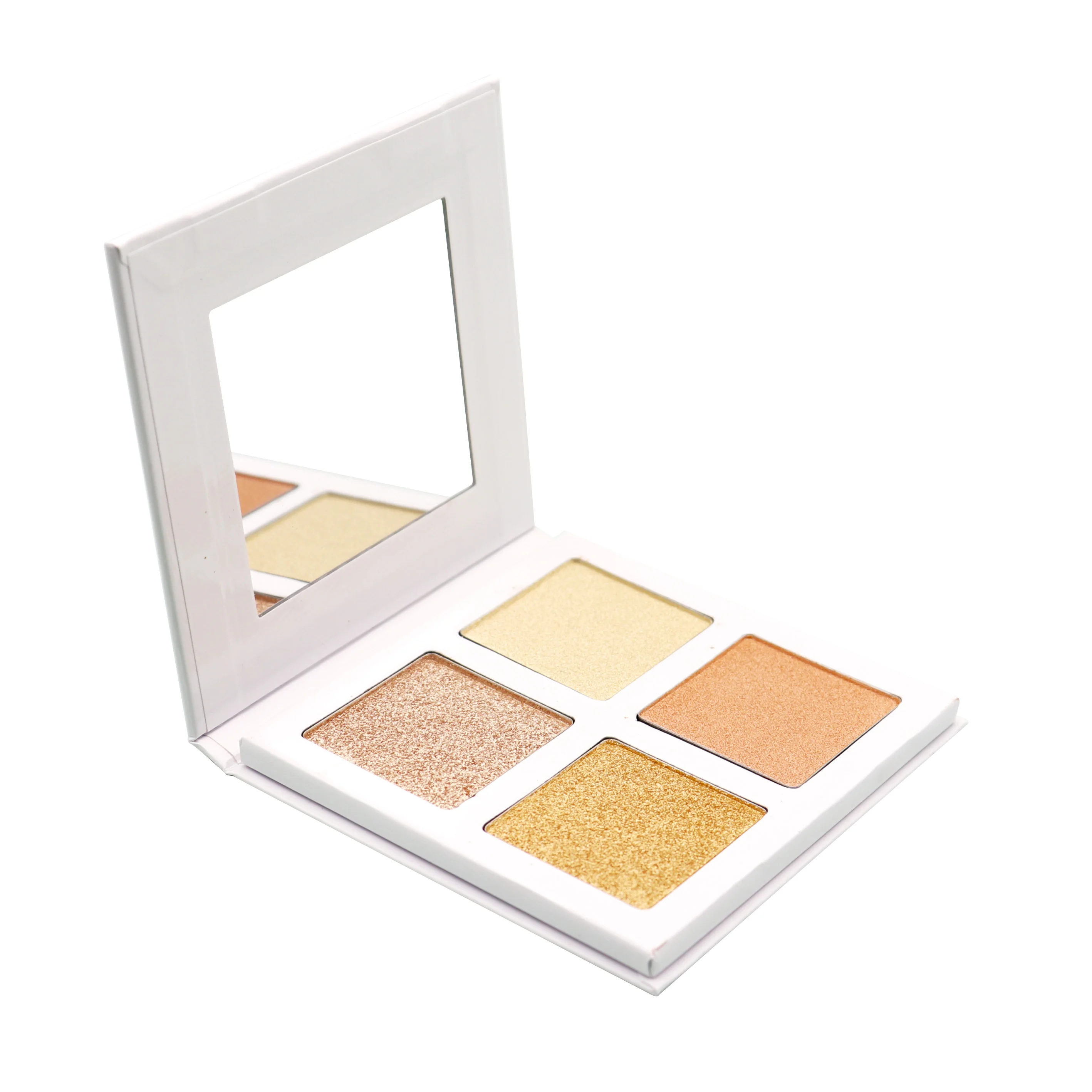 Private Label DIY Highlighter 10 Colors Long-Lasting High Pigment Vegan 4 Colors White/Pink Cardboard Pressed Waterproof Face