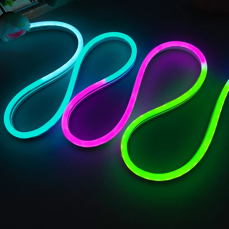Divatla Programmable RGB LED Light Strip Colorful Light Tubes for Flexible Neon Lights